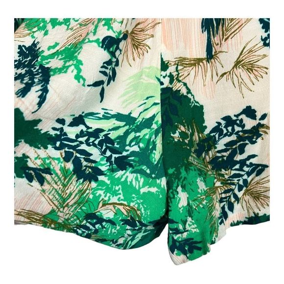 Elevenses Tropical Print Floral Skort Coulotte Anthropologie sz 10 - Picture 8 of 9